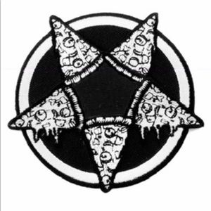 Pentagram pizza Iron On Patch Pizzagram